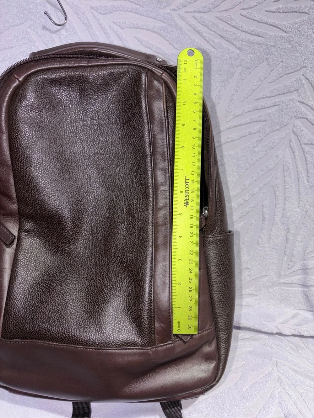 Coach Men’s Leather Backpack in Dark Brown and Brown